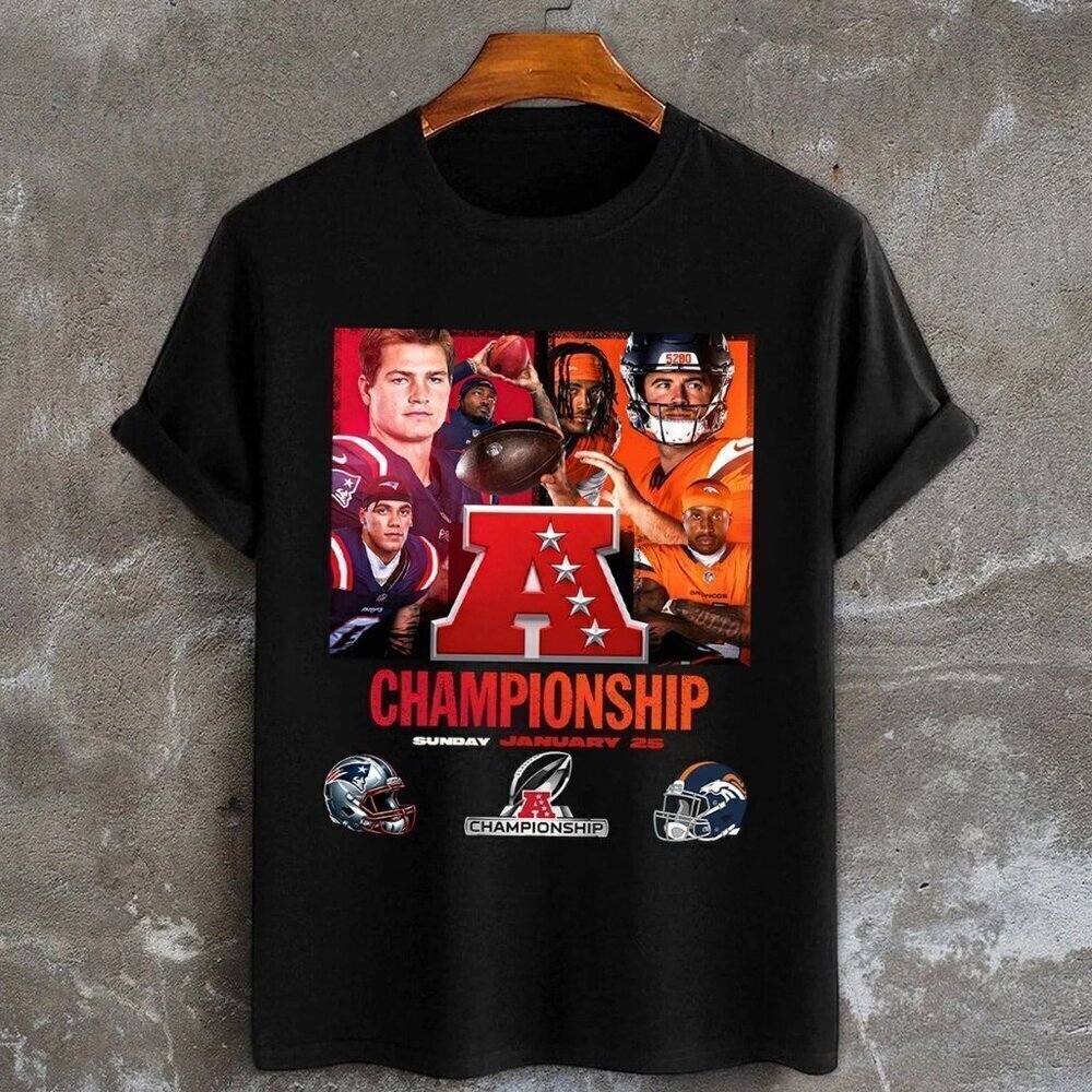 New England Patriots vs Denver Broncos 22 226 AFC Champions TShirt 12